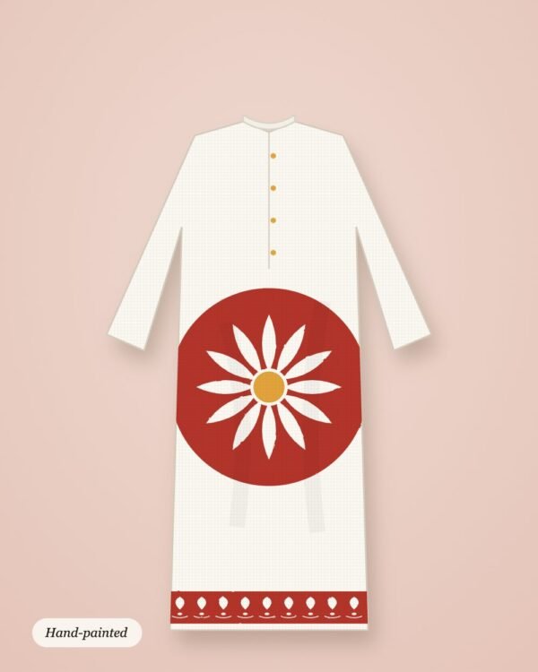 Alpana Border Kurta